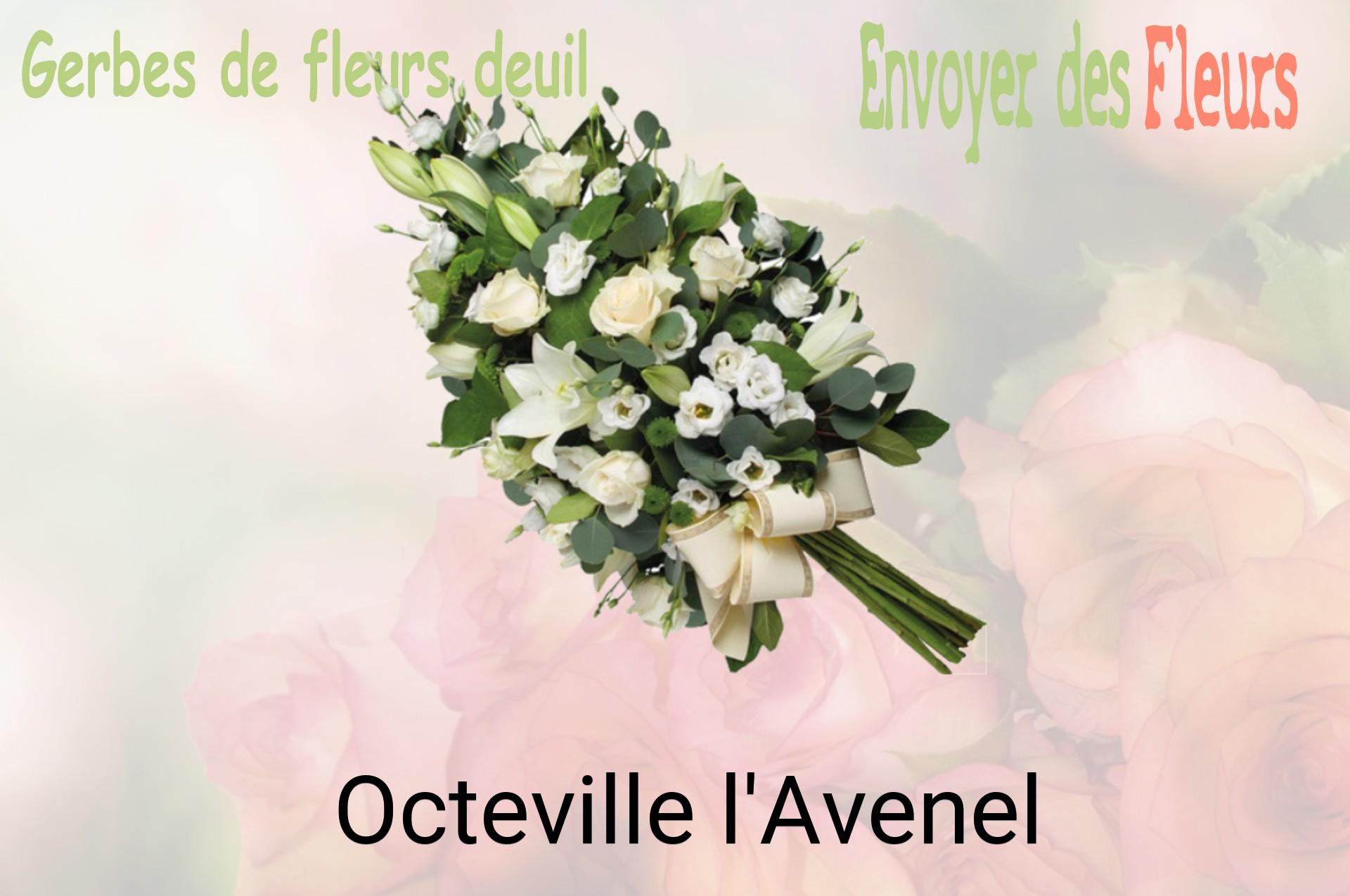 Gerbe de fleurs de deuil livrée à Octeville-l'Avenel